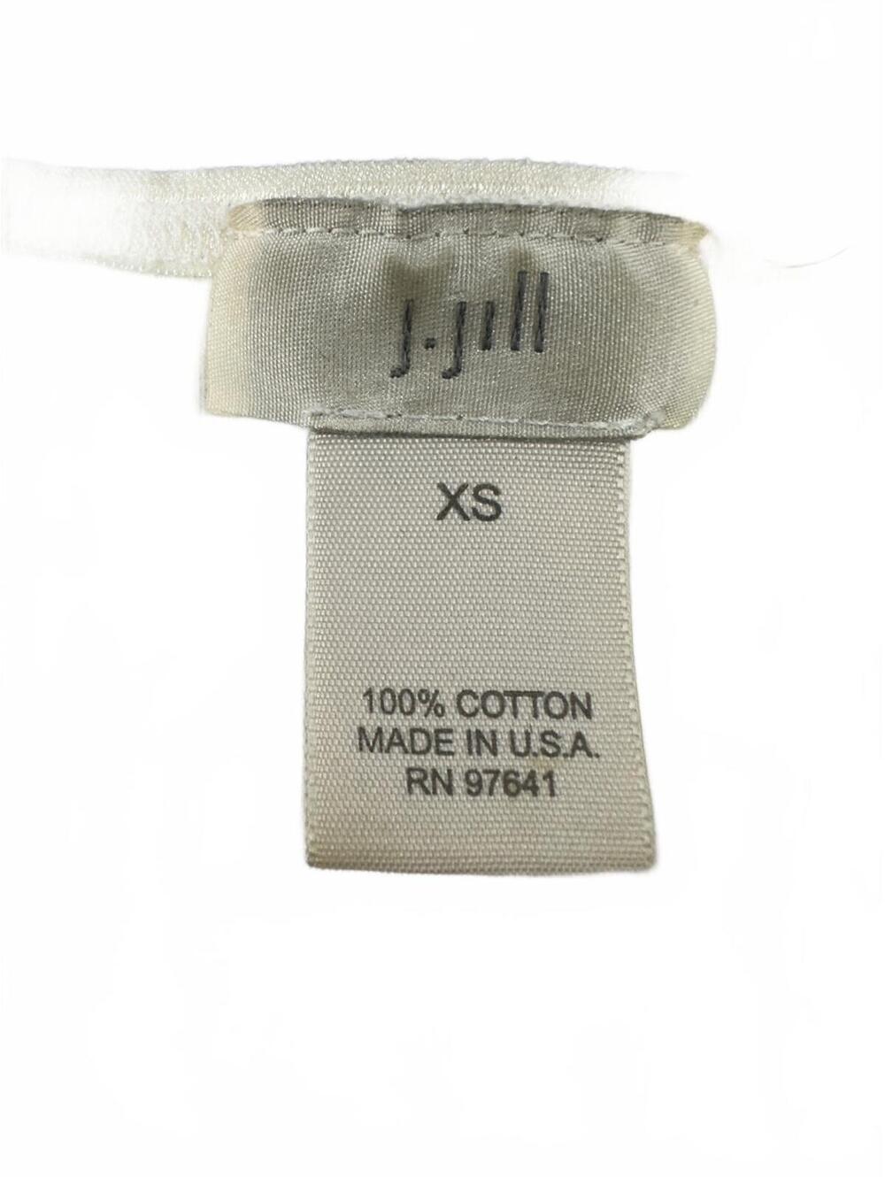 J.Jill Cream Floral Faux Wrap Neck Cotton Top Fairycore Cottagecore - Picture 6 of 7